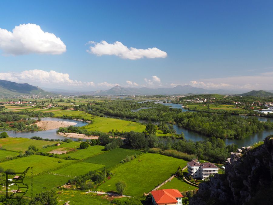 Szkodra i okolice, widok z zamku Rozafy